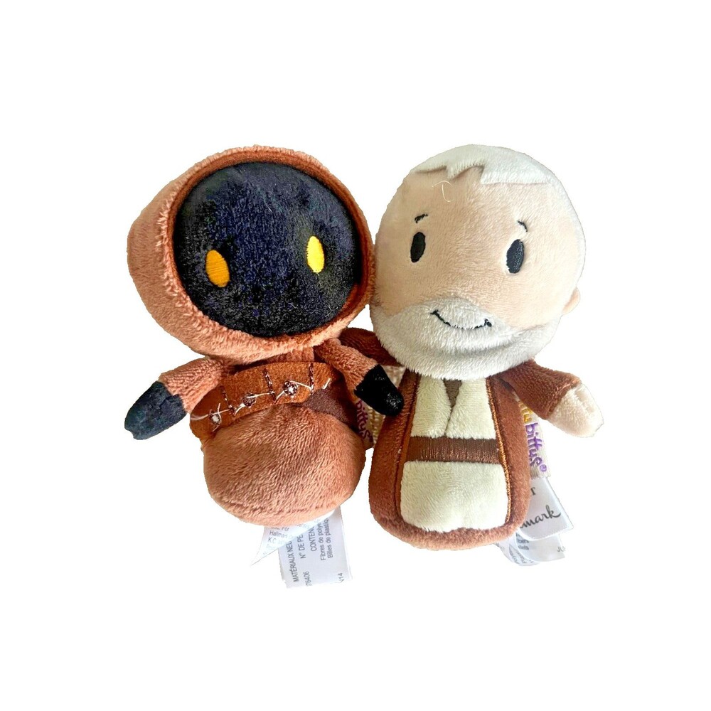 Lot Of 2 Hallmark Itty Bittys Star Wars Obi-Wan Kenobi & Jawa 4" Stuffed Plush
